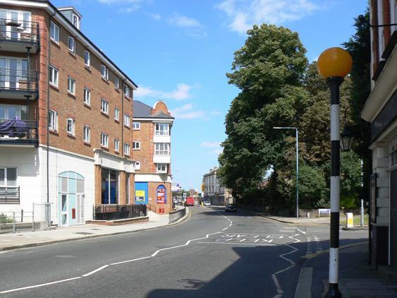 View along traffic-free High Street