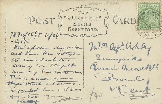 Back of postcard