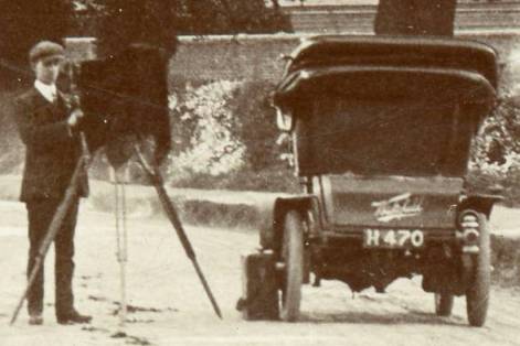 Photographer and his car