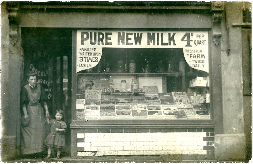 Osborne family outside their shop