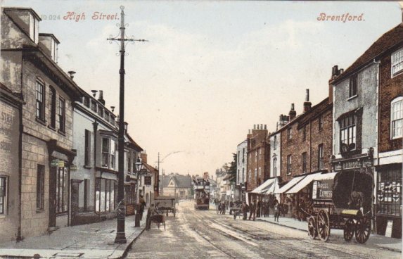 High Street view with distant tram