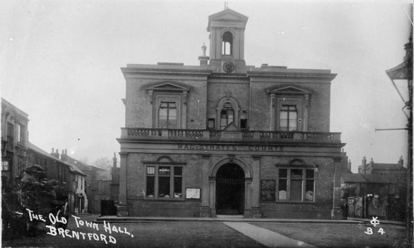 Quiet view of Market Place: 'The Old Town Hall, Brentford'