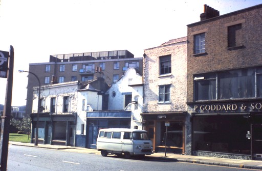 Row of properties of different shapes and sizes, empty