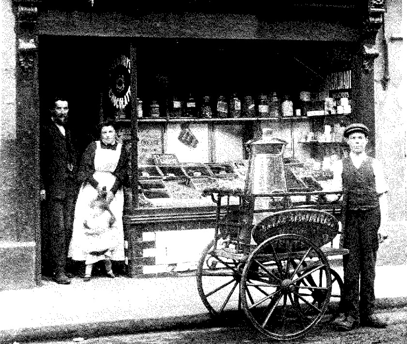 Osborne family outside their shop