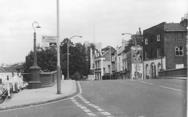 B/w photo of Brentford Bridge