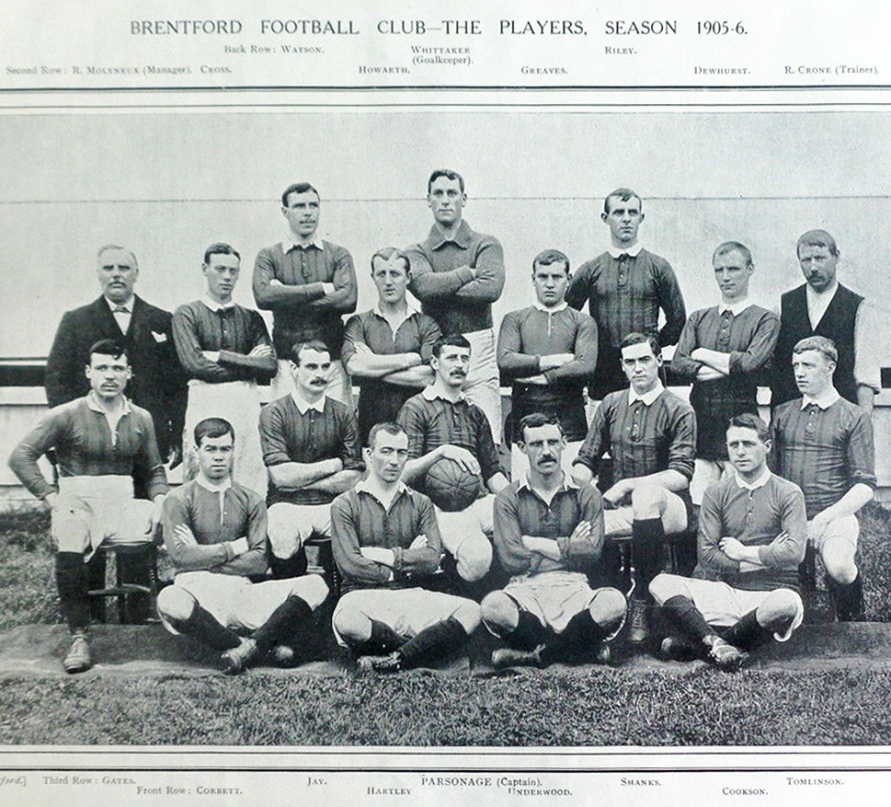 B/w photo of football team