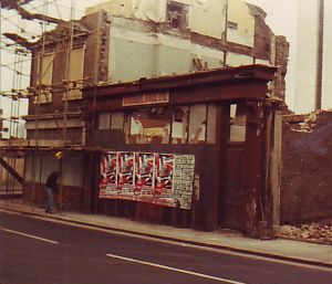 Brick property partially demolished