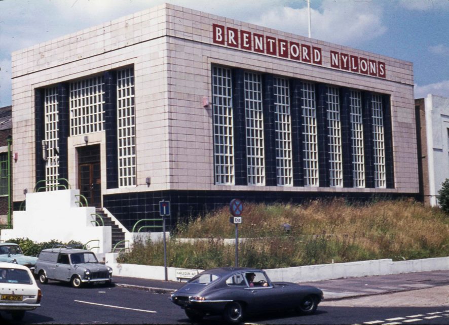 Frontage of the Brentford Nylons factory