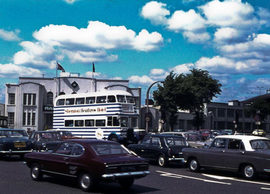 Sheraton Heathrow Hotel bus on the Great West Road