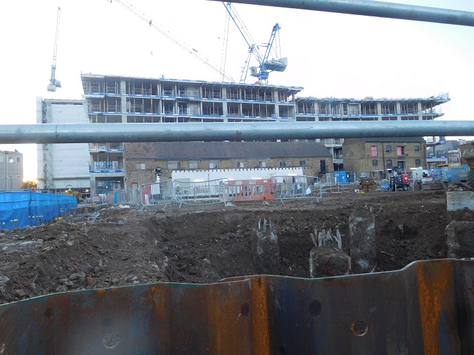 December 2021 view from Catherine Wheel Road including Bradbury's warehouses