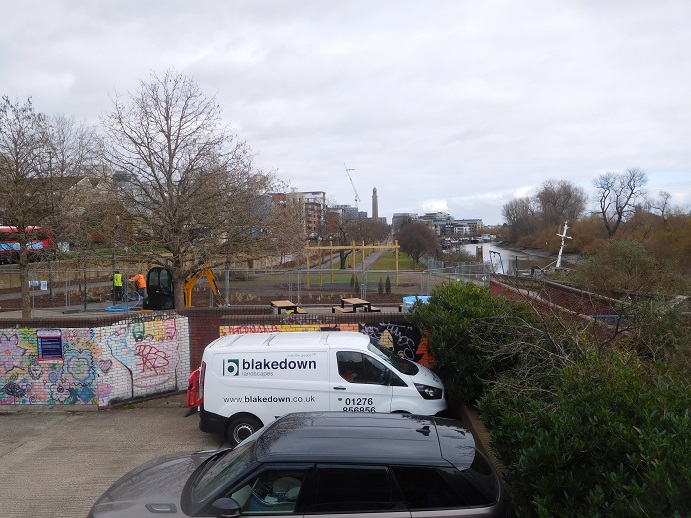 February 22 2022 view  of the Thames and Brentford Ait